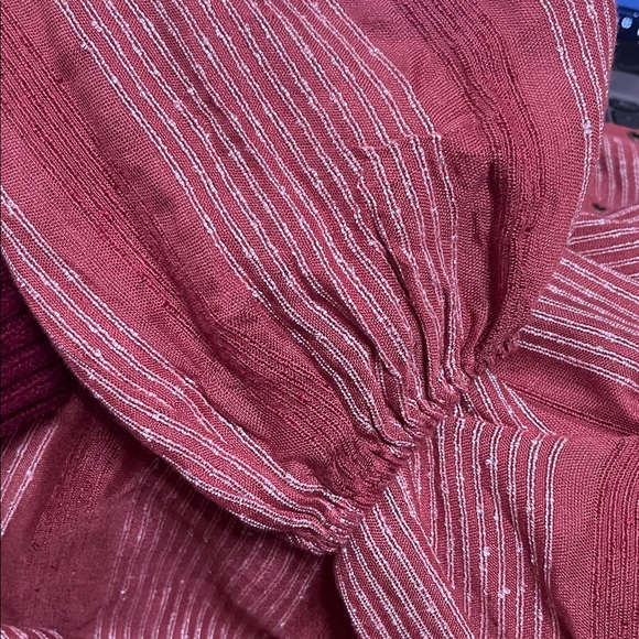 Free People Against All Odds Grommet Long Sleeve Balloon Sleeve Blouse L - Picture 3 of 5